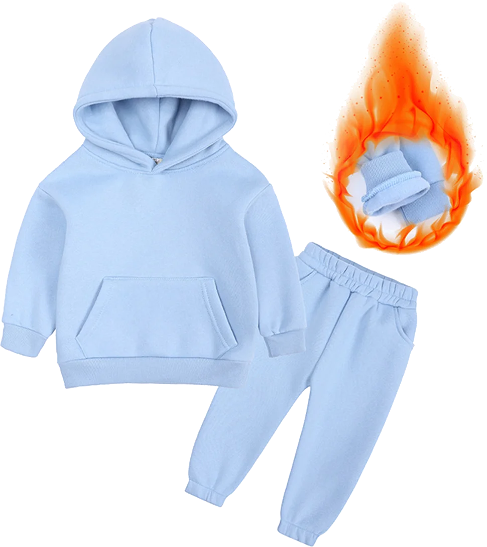 Customized Jogger High-quality Blank Sportswear Children's Tracksuit Two-piece Hoodie Set