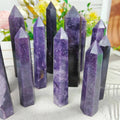 Hand Carved Wholesale High Quality Natural Crystal Lepidolite Big Point Crystal Tower for Home Decoration