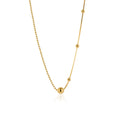 Silver Ball BeadsCharm Splicing Chain 18k Gold Fine 925 Sterling Silver Necklace Jewelry Women