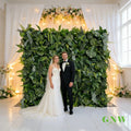 GNW Factory Outlet Artificial Green Wall Flowers Wedding Backdrop Decoration Flower Wall Tropical Wall for Event Party
