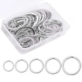 Split Ring Keyring Iridescent Oil Slick Key Ring Keychain Circle Clip 28mm Connector Beading Ring