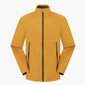 Men's Soft Shell Waterproof Windproof Breathable Quick Dry Plus Size Outdoor Sports Casual Jacket Turtleneck Collar Zipper 300g