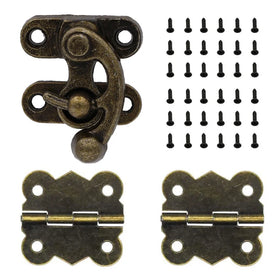 Small Swing Hook Box Latch Clasps Antique Bronze Lock for Wooden Box