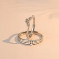 Fashion Couple Ring Princess and Knight Rings Women Men Anniversary Wedding Jewelry Gift for Lovers Wedding Diamond Ring