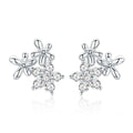 Factory 925 Sterling Silver Gypsophila Flower Stud Earrings for Women Snowflake Earrings Fashion Silver 925 Jewelry BSE030