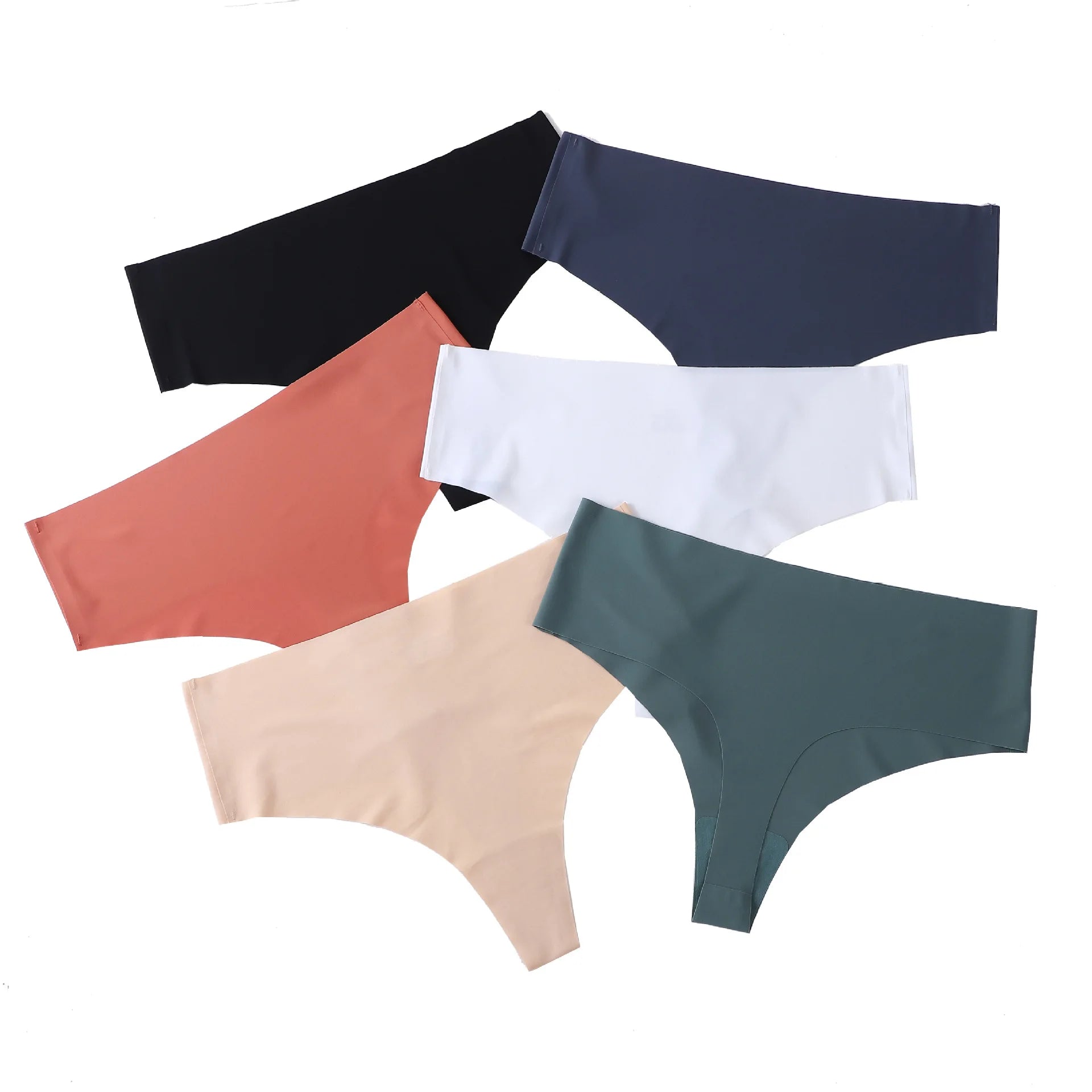 Factory Wholesale Logo Label Custom Women Thongs Panties Seamless Soft Women Ice Silk Underwear