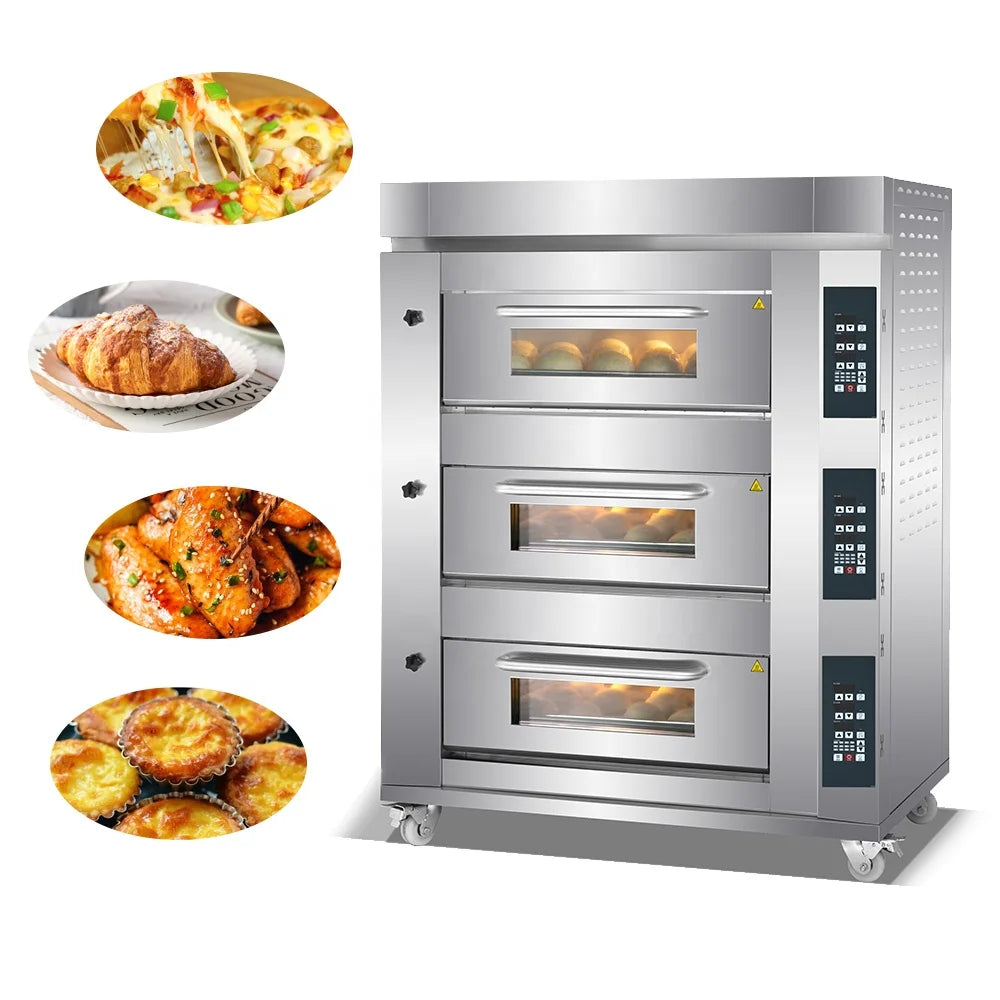 Professional Bread Deck Oven Commercial Gas Bakery Cake Deck Oven Commercial Kitchen Equipment Industrial Baking Oven