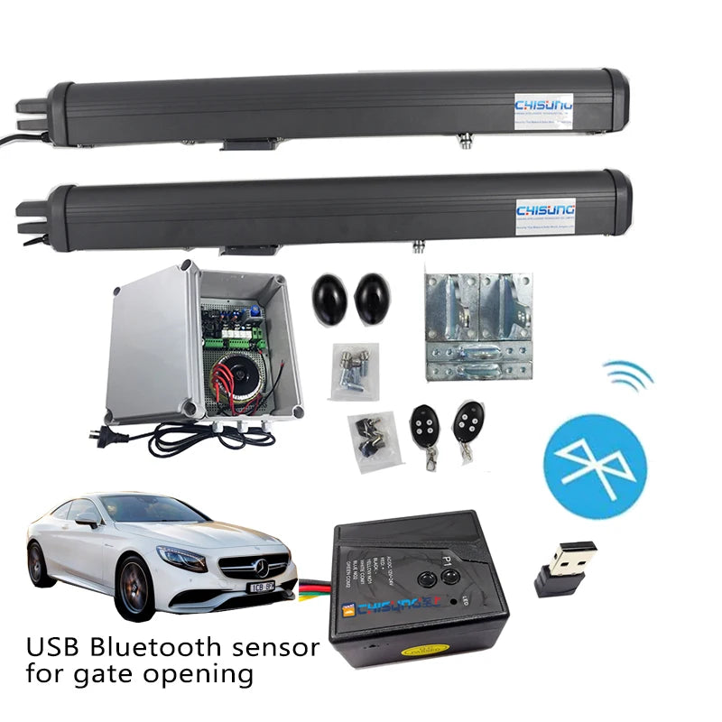 Support Use With Usb Blue-Tooth Sensor Phone App for Gate Opening Double Arms Kit 250Kg Swing Gate Opener