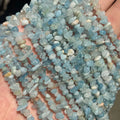 Wholesale Loose Gemstone Beads Irregular Chip Stone Beads Natural Blue Aquamarine Crystal Quartz Beads