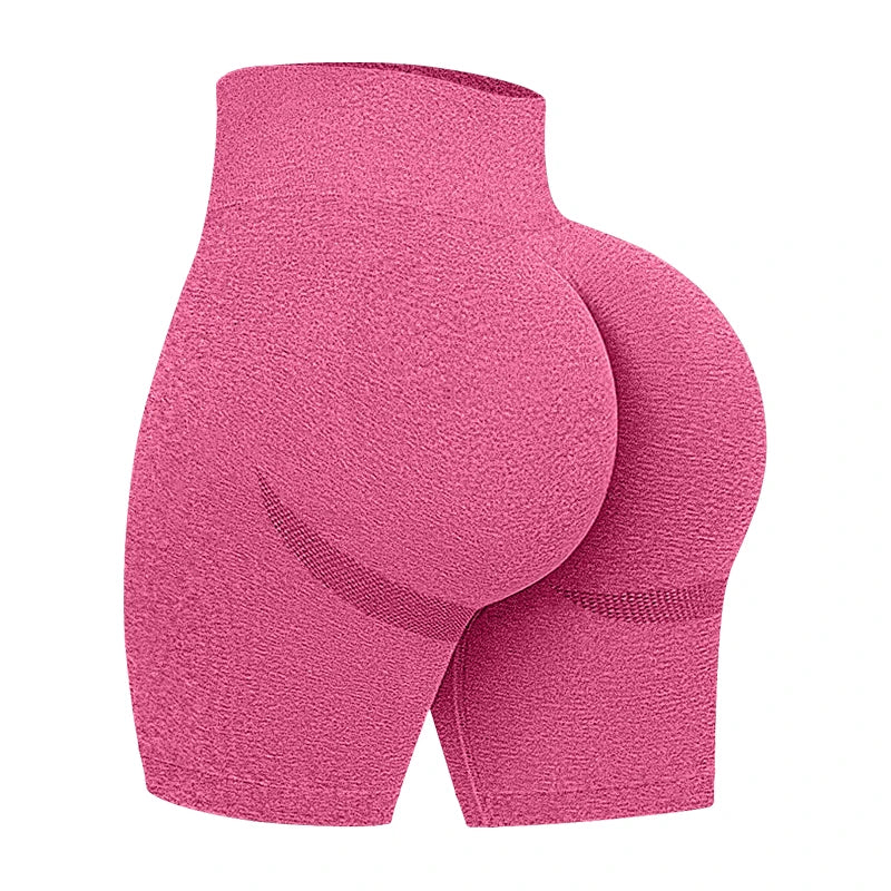 Wholesale of Women's Fitness Yoga Wear Knitted Ribbed Seamless High Waist Sports Shorts High Elasticity Yoga Shorts
