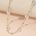 High Quality Chain Choker Collarbone Chain Creative Handmade Beaded Necklace Elegant Flower Pearl Necklace Gifts for Women