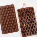 123 Factory Free Sample Silicon Resin Mold 55 Hole Coffee Bean Shape Silicon Chocolate Moulds Silicone Ice Cube Tray
