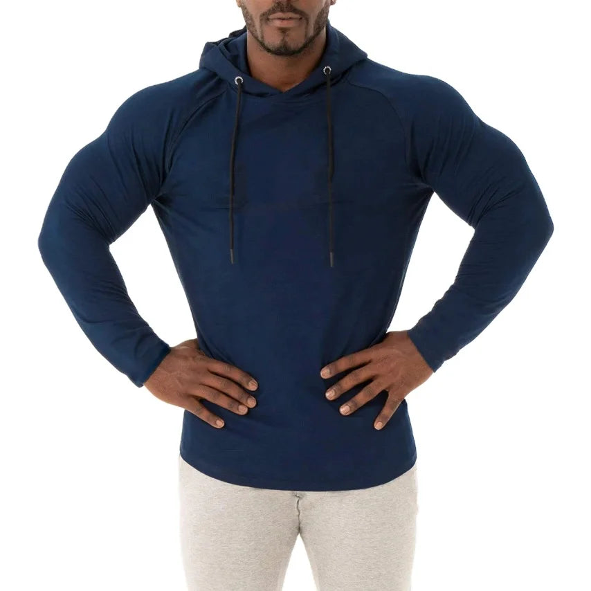 Fitted Cotton Thick Drawstring Simple Design Plain Oversized Men Track Wear Jogger Long Sleeve Pullover Hoodies