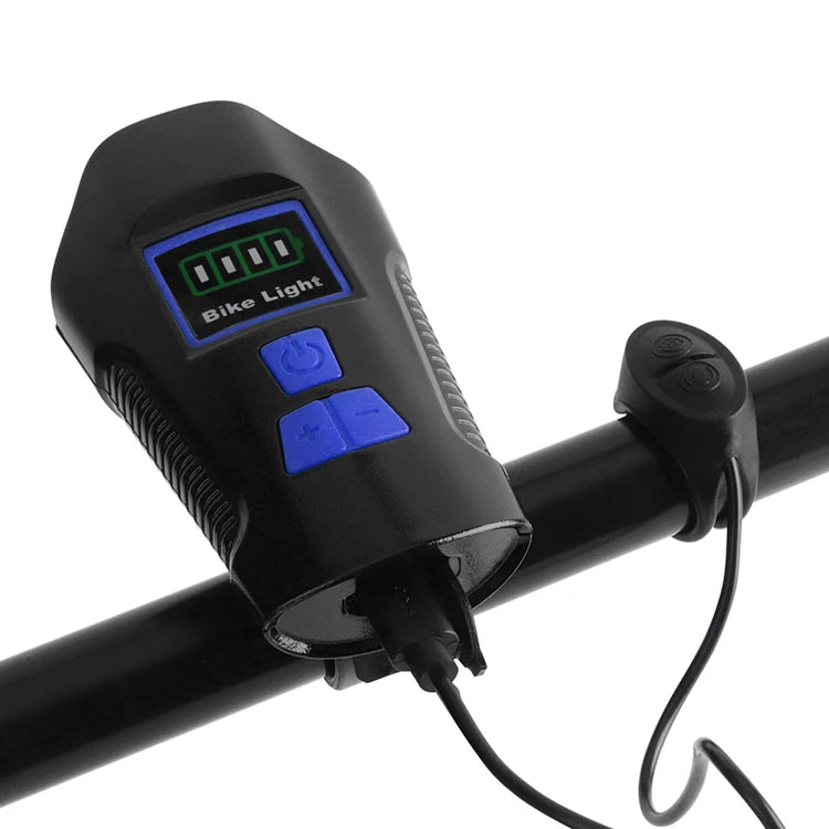 4 Light Mode USB Rechargeable Flashlight Power Display Cycling Torch Bike Headlight Lamp LED Front Bicycle Light MegaBDM