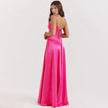 Sexy Camisole Skirt Slim Fit Backless Long Skirt Black Dress for Women Evening Dress