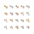 Hot Selling Niche Design Earrings 18K Gold Plated Brass Earrings Fashion Jewelry Personality Exquisite Zircon Earrings for Women
