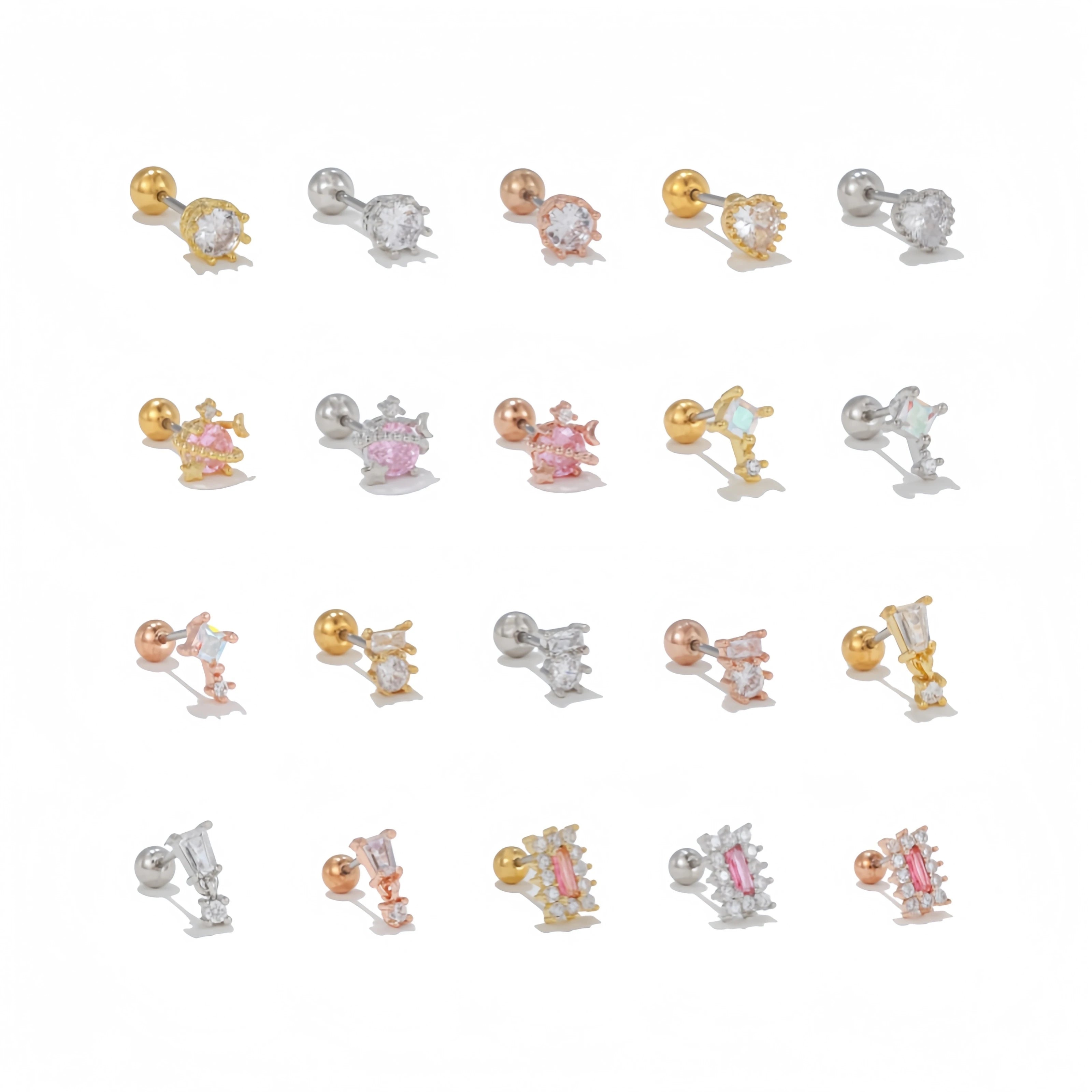 Hot Selling Niche Design Earrings 18K Gold Plated Brass Earrings Fashion Jewelry Personality Exquisite Zircon Earrings for Women