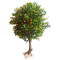 Decorative Fabric Artificial Plastic Orange Tree Potted Fake Plants with Diverse Leaves PE Trunk 50cm-200cm MegaBDM