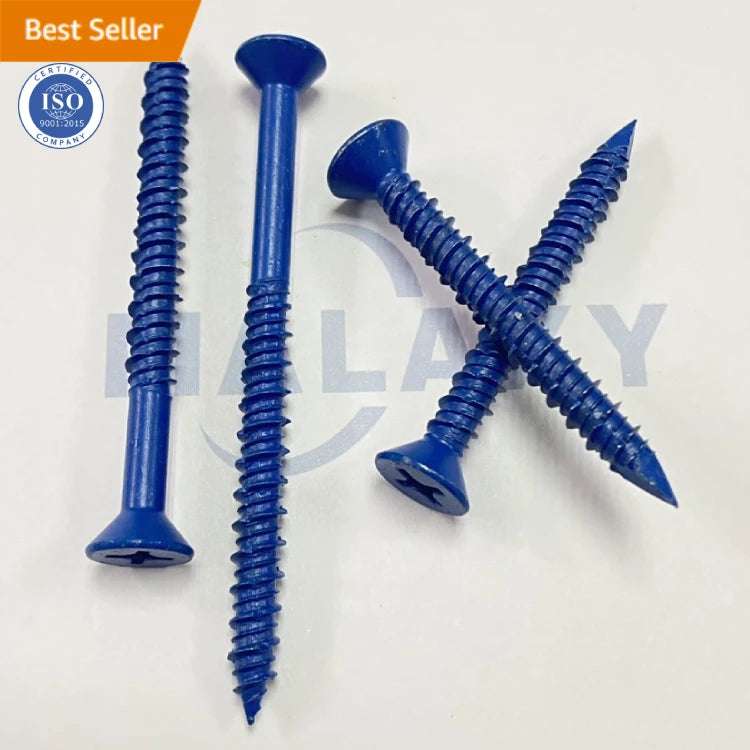 MALAXY 1/43/16 Inch Hex Head Blue Concrete Anchor Screws Blue Tapcon Concrete Screw