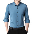 Wholesale High Quality Solid Color Professional Formal Long Sleeve Men's Autumn Breathable V-neck Anti-Wrinkle Eco-Friendly