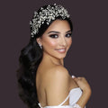 LUOXIN Luxurious Rhinestone Headpieces Wedding Hair Accessories Bridal Headband
