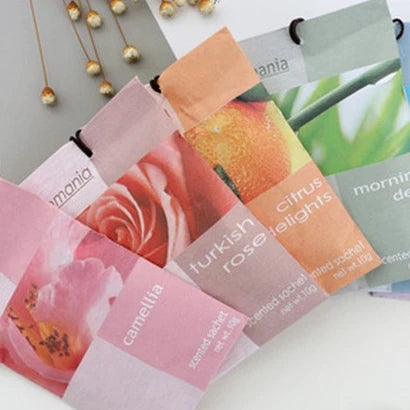 10g Customize Aroma Scented Sachet Fragrance Aroma Bag Customized Natural Essential Oil With Hanging air Freshener Paper Bag OEM