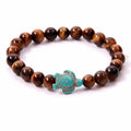 Tiger Eye and Black Lava Rock Natural Stone Bracelets Gold Plated Couple Jewelry Accessories for Women and Men