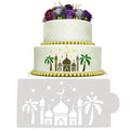 1Pcs Arab Palace Cake DIY Decorating Stencil  Fondant Cake Pattern Printing Spray Template Design Modeling Mold