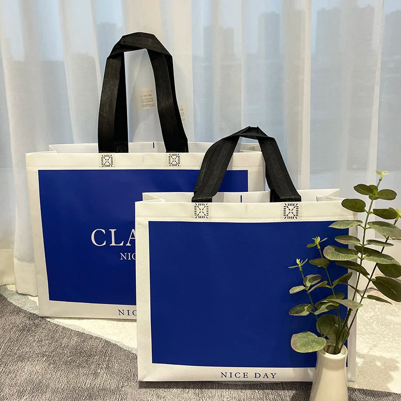 Customized Eco-Friendly Non-Woven Shopping Bag with Logo Recyclable PP Cloth Bag with Handle for Supermarket Use