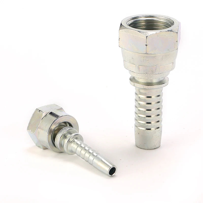 Female NPSM Straight Hydraulic Fittings Zinc Plated Carbon Steel High Pressure Forged