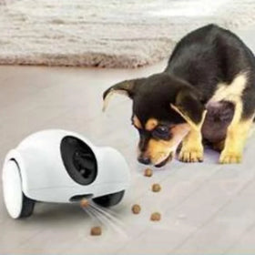 Smart Companion Robot for Pets Can Allow You to See Hear Play with and Treat Your Pets Using the Free APP Wifi Connection