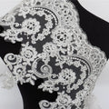 Bridal Lace Embroidery Flowers Trimming Wedding Dress Accessories for Shoes Bags Premium Handmade 100% Polyester Lace Product