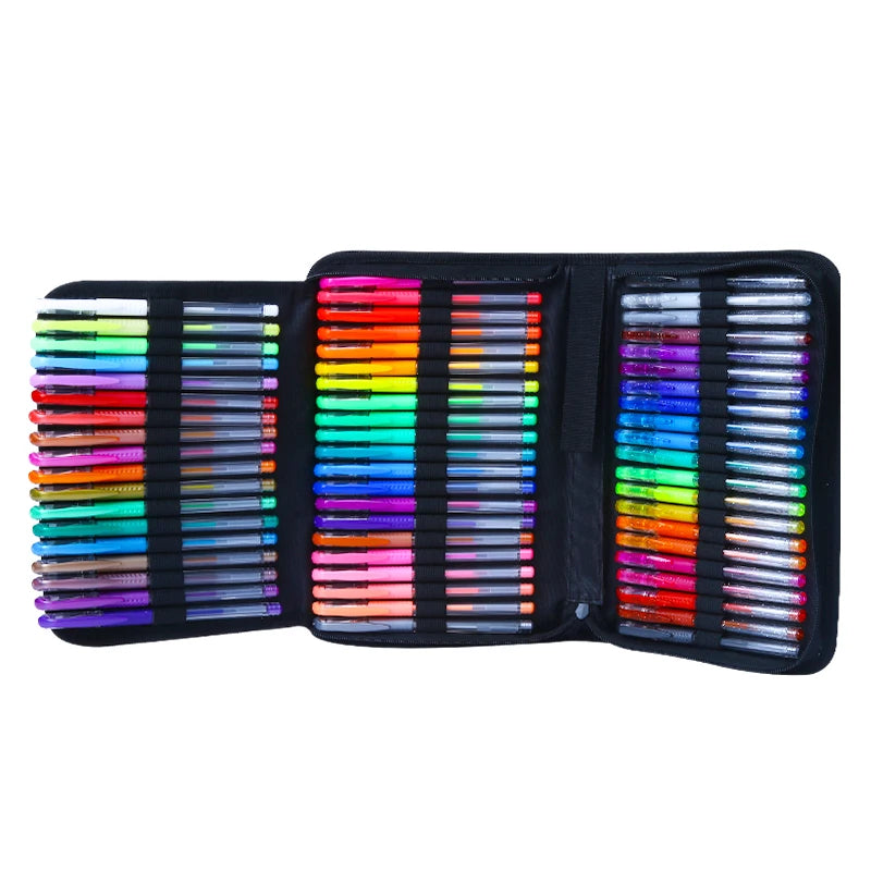 Custom Multifunctional Drawing Painting Writing 120 Colors Glitter Gel Pens Set