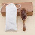 Wholesale High-End Gold Sandalwood Round Big Wood Hair Comb Salon Use Laser Type Hair Detangling Extension Brush for Women