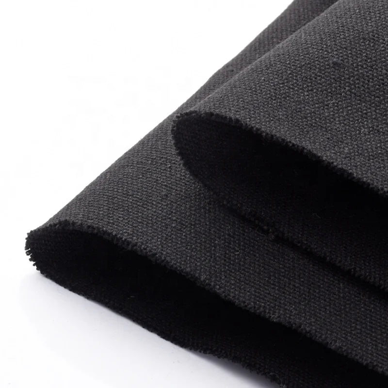Black 16oz 16 oz Polyester Cotton Canvas Fabric for Tent Shoes Bags Making
