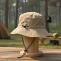 Outdoor Anti Ultraviolet Waterproof Bucket Hat Foldable Pocket Cap Quick Dry Fishing Traveling Portable Hat With Wind String