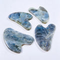 Huiying Labradorite Stone Natural Jade Heart Guasha Massager Gua Sha Scraping Tool