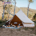 Ceyu 3m Waterproof Canopy Emperor Outdoor Glamping Luxury Cotton Canvas Bell Tent with Stove Hole