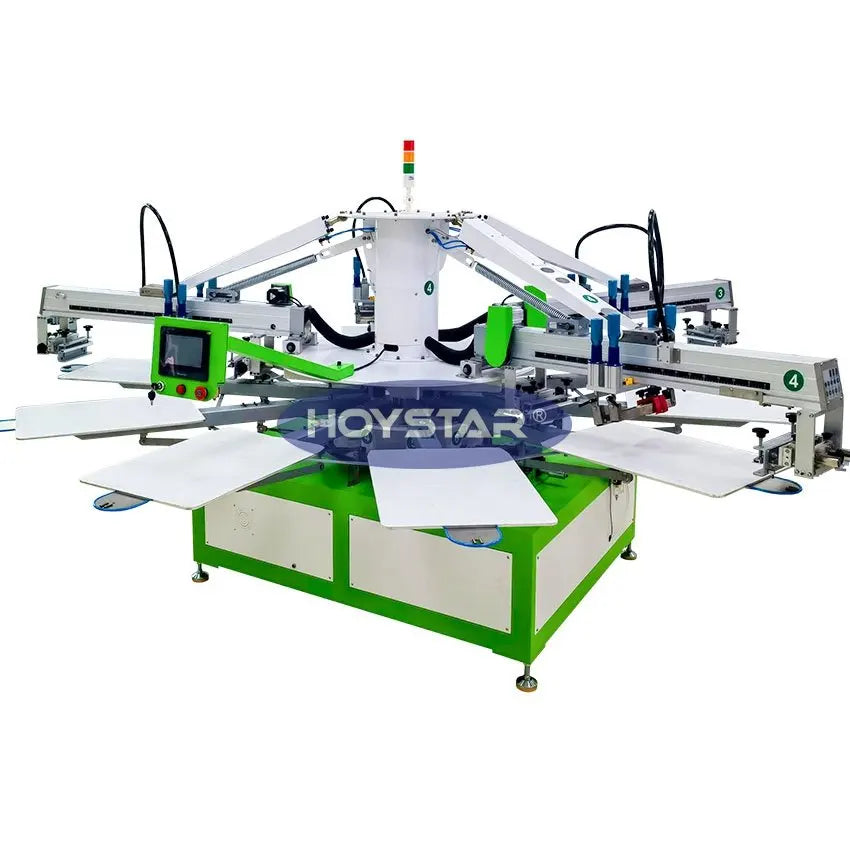 2 Color Large Worktable Rotary Screen Printing Machine for T-shirt/Bags/Garment/Textile