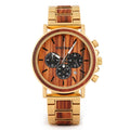 For BOBO BIRD Luxury Mens Gold Chronograph Watch High Grade Best Selling Business Wooden Watch Pointer Dial Display Mens Watch