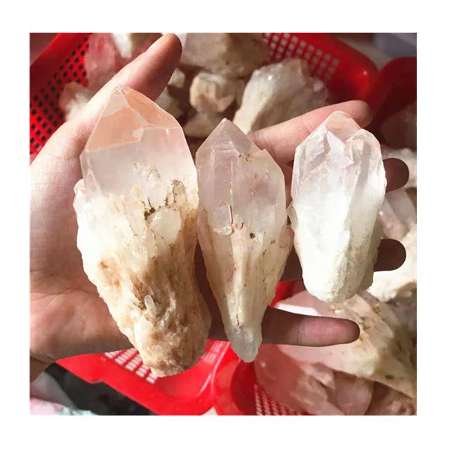 Wholesale Natural Rough Crystal Pineapple Quartz Cluster Semi-Precious Stone Crafts for Spiritual Animal Love Fairy Letters