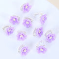 CN 10Pcs/set Mini Plastic Flower Hair Clip Fashion Candy Color Flower Wedding Hair Claw for Women Girls