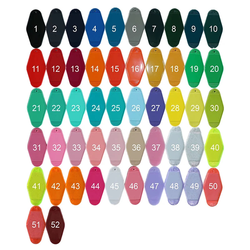 Promotional Blank Retro Vintage Motel Keychain Custom Logo Popular Plastic Hotel Key Chains