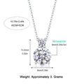 Classic Luxury Women's Silver Jewelry Set Trendy Wedding CZ Necklace and Earrings with Link Chain 3ct Moissanite Gift MegaBDM