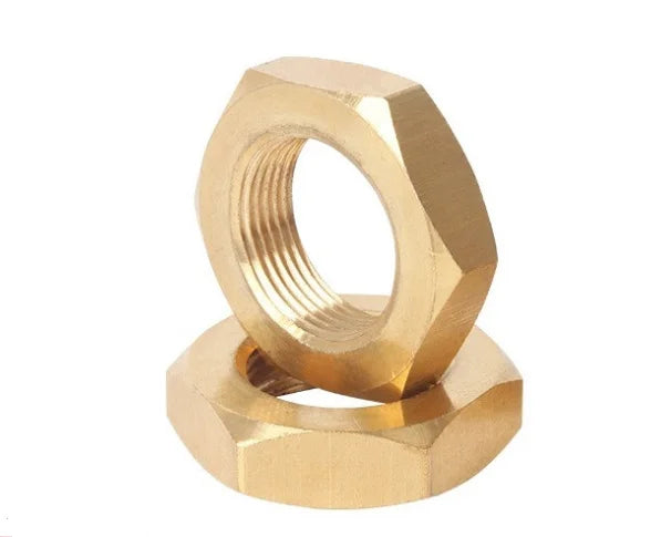 GB6172 M2.5 Polished Brass Copper Thin Hexagonal Nuts Finished Hex Nut