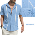 Shinesia Clothing's Custom Summer Casual Woven Poplin Shirt High Quality Short Sleeves Embroidered Men's 100% Cotton Shirt