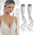 Long Side Air Bangs Wavy Curly Clip-in Curtain Bangs Front Side Bangs Face-Framing Highlights Remy Human for Women Daily Use