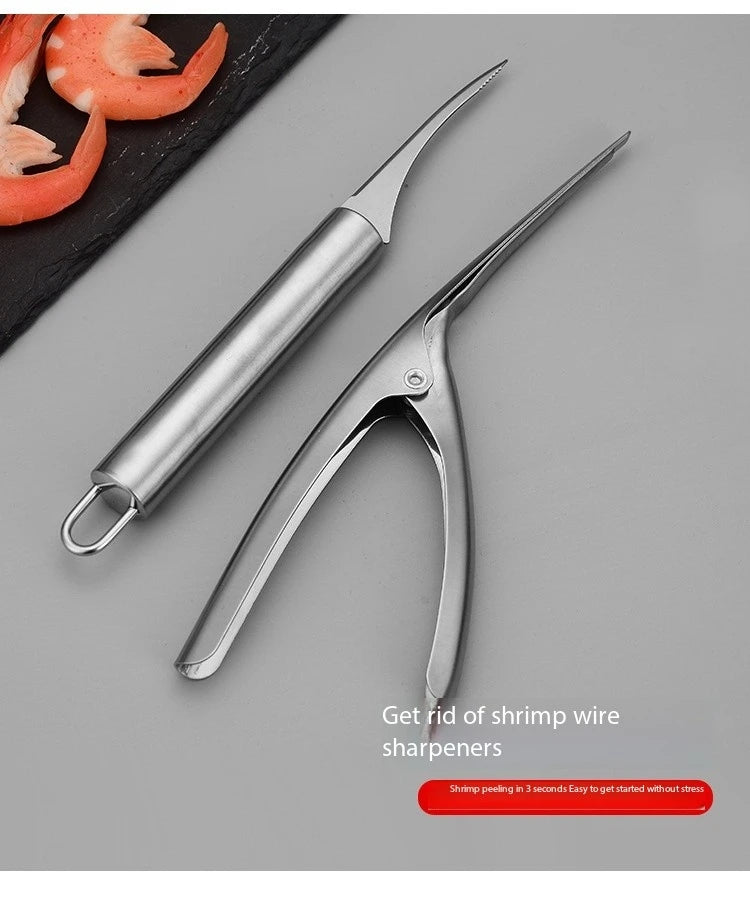 Kitchen Accessories Shrimp Peeler Stainless Steel Seafood Cooking Tools Creative Convenient Shrimp Peel Device Kitchen Gadgets
