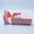 Romantic Custom Embossed Pattern Pink Color Paper Packaging Cosmetics Gift Set Pack Box With Rose Magnetic Closure Recyclable