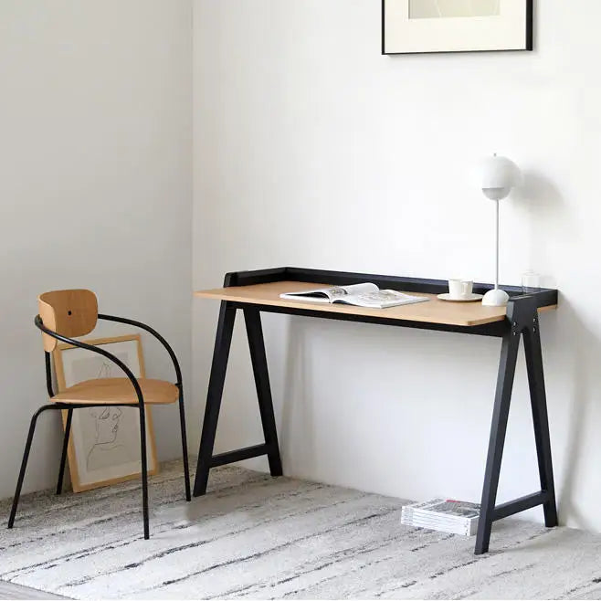 Nordic Modern Minimalist Design Computer Black Work Station Study Table Student Writing Desk